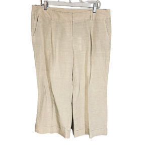 New York & Company Cream Wide Leg Pants